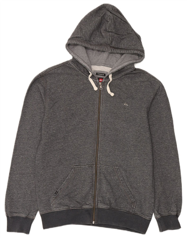 Quiksilver Herre Premium Zip Hoodie Sweater Medium Grey Bomuld