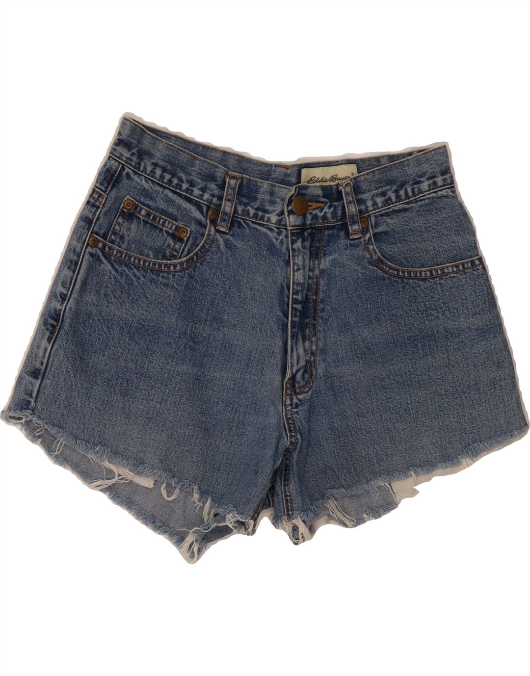 EDDIE BAUER Womens Petite Denim Hot Pants US 4 Small W26  Blue Cotton Vintage Eddie Bauer and Second-Hand Eddie Bauer from Messina Hembry 