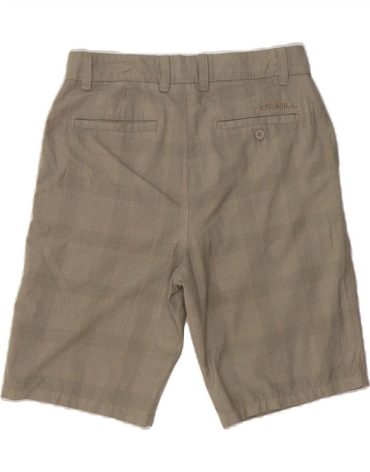 O'NEILL Mens Chino Shorts W30 Medium Grey Check Polyester Vintage O'Neill and Second-Hand O'Neill from Messina Hembry 