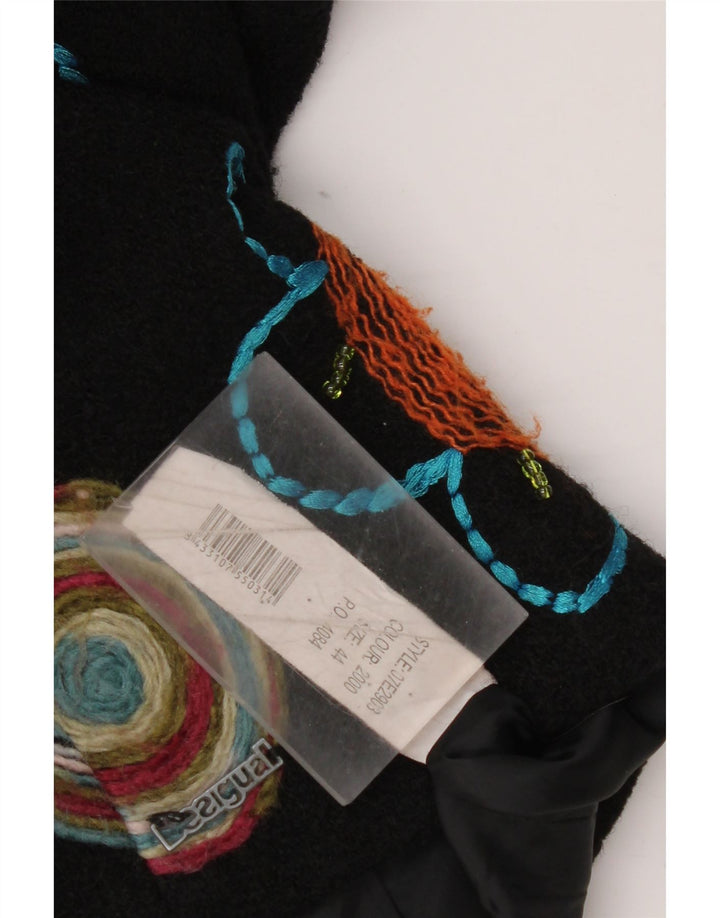 Desigual Dame Grafisk Overfrakke EU 44 XL Sort Blomster