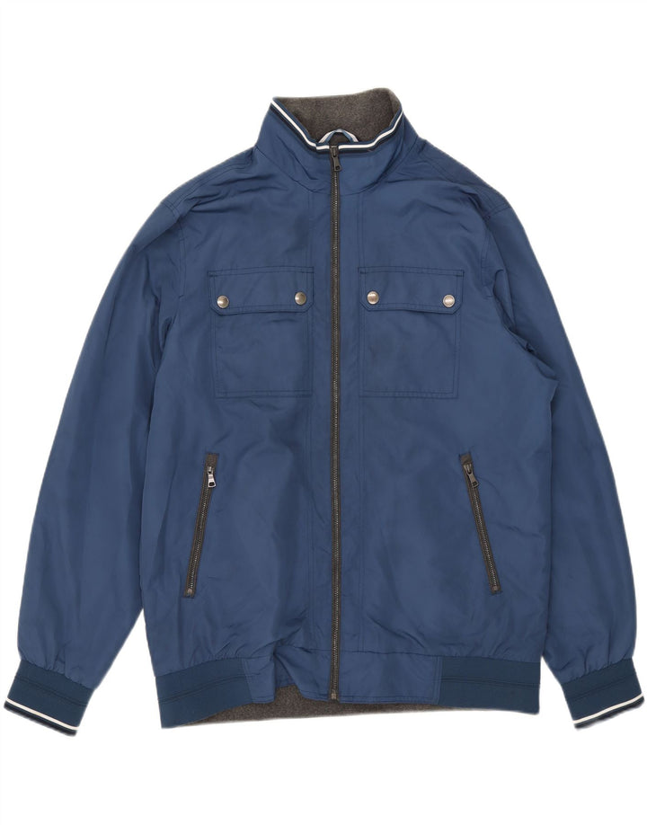 Marks & Spencer Herre Bomber Jacket UK 42 XL Blå Polyester