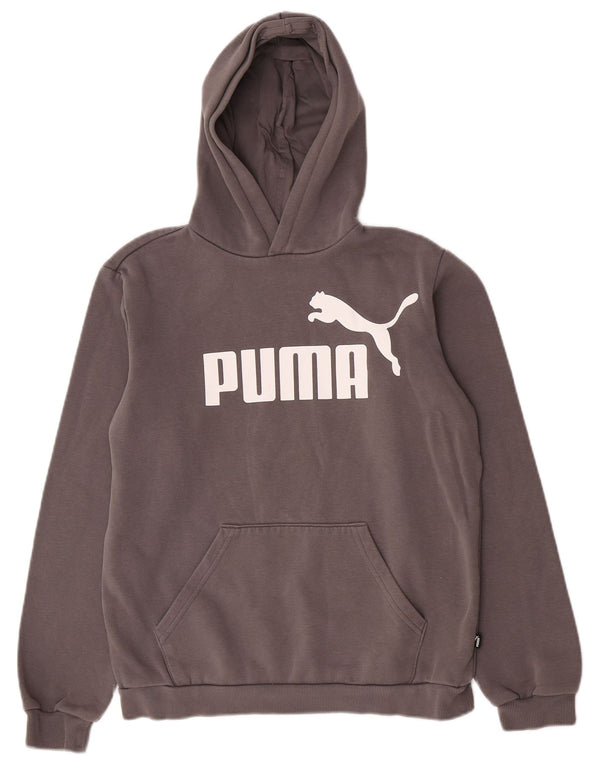 Puma piger grafisk hættetrøje 15-16 år grå bomuld