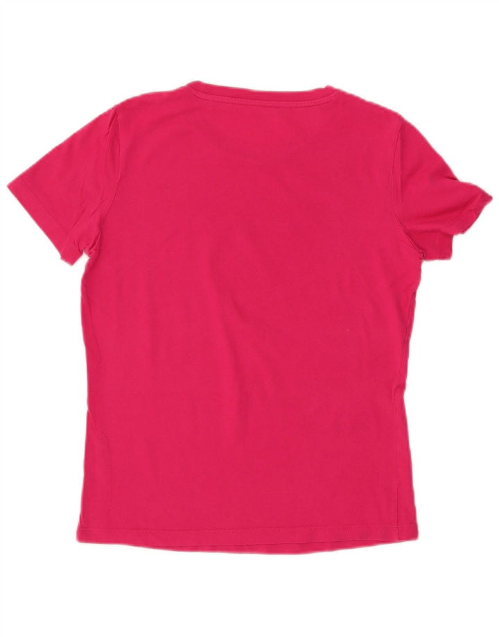GUESS Grafisk T-shirt top til kvinder UK 10 Small Pink