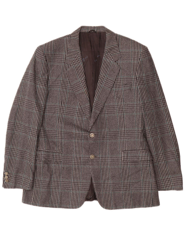Pierre Cardin Herre 2-knap Blazer Jakke IT 54 2XL Grå Ternet Uld Klassisk
