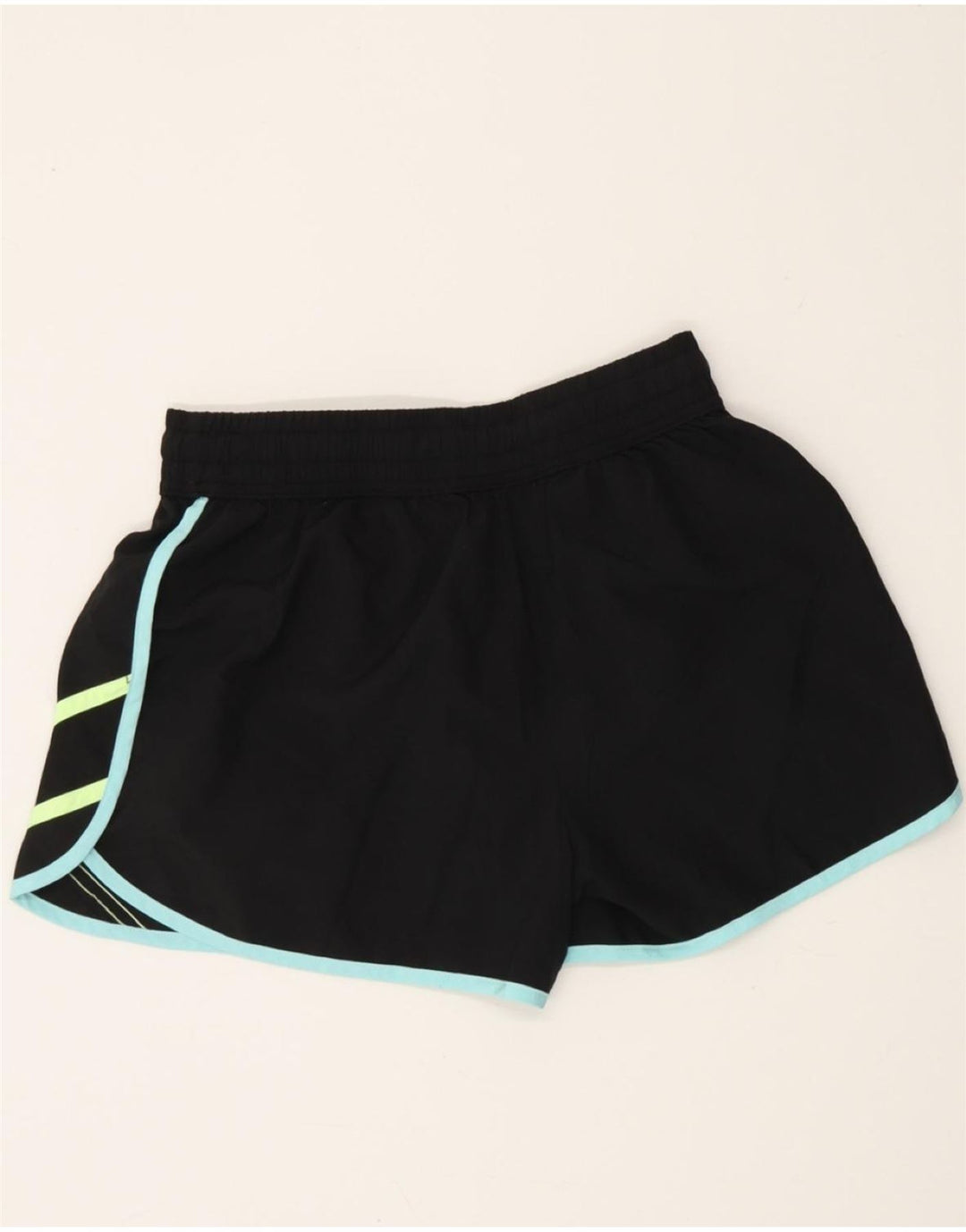 FILA Womens Sport Shorts UK 12 Medium Black Striped Polyester Vintage Fila and Second-Hand Fila from Messina Hembry 