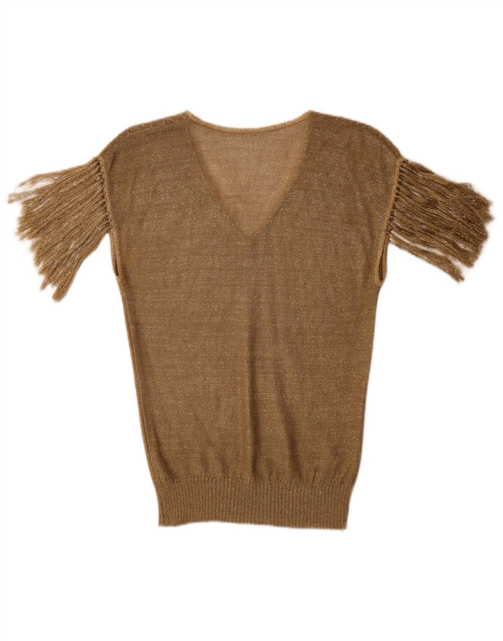 Vintage damebluse Top UK 10 Small Gold