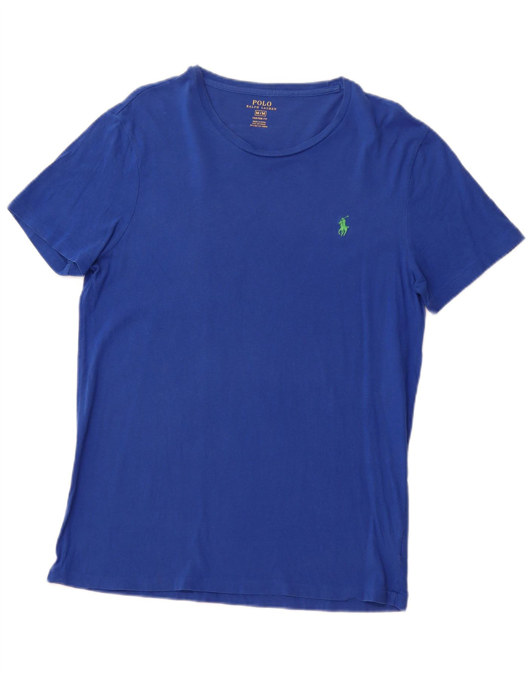POLO RALPH LAUREN Herre Custom Fit T-shirt Top Medium Blue Bomuld