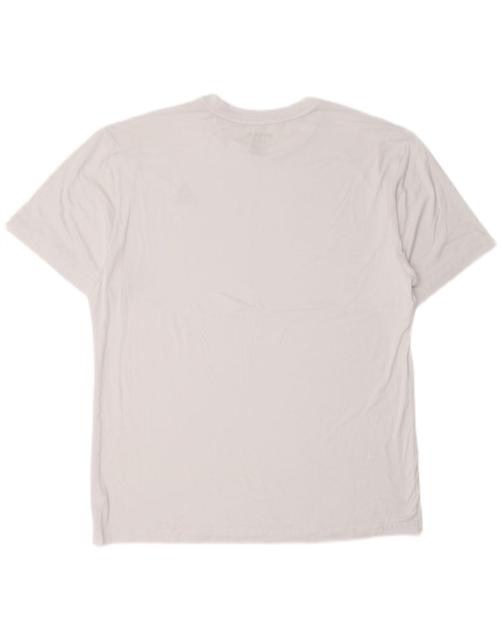 REEBOK Herre T-Shirt Top Stor Hvid Polyester