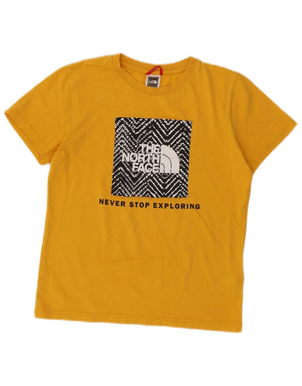 The North Face Boys Grafisk T-Shirt Top 11-12 År Stor Gul Bomuld