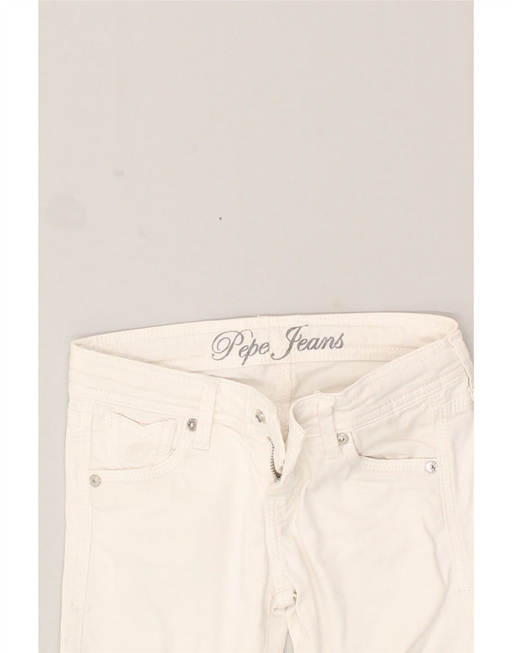 PEPE JEANS Girls Slim Jeans 5-6 Years W22 L21  White Cotton | Vintage PEPE Jeans | Thrift | Second-Hand PEPE Jeans | Used Clothing | Messina Hembry 
