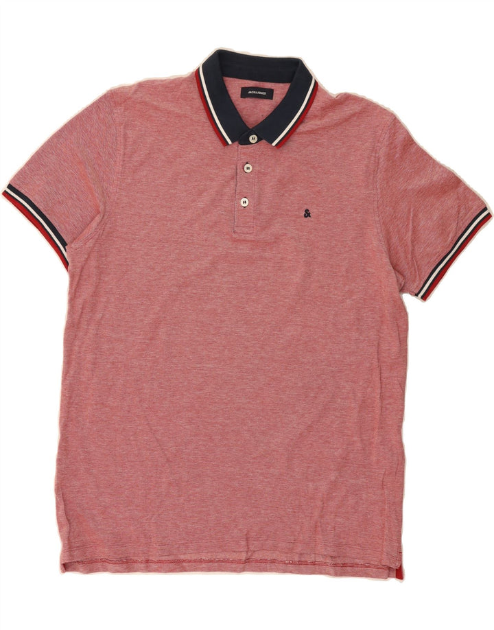 JACK & JONES Mens Polo Shirt 2XL Red Cotton Vintage Jack & Jones and Second-Hand Jack & Jones from Messina Hembry 