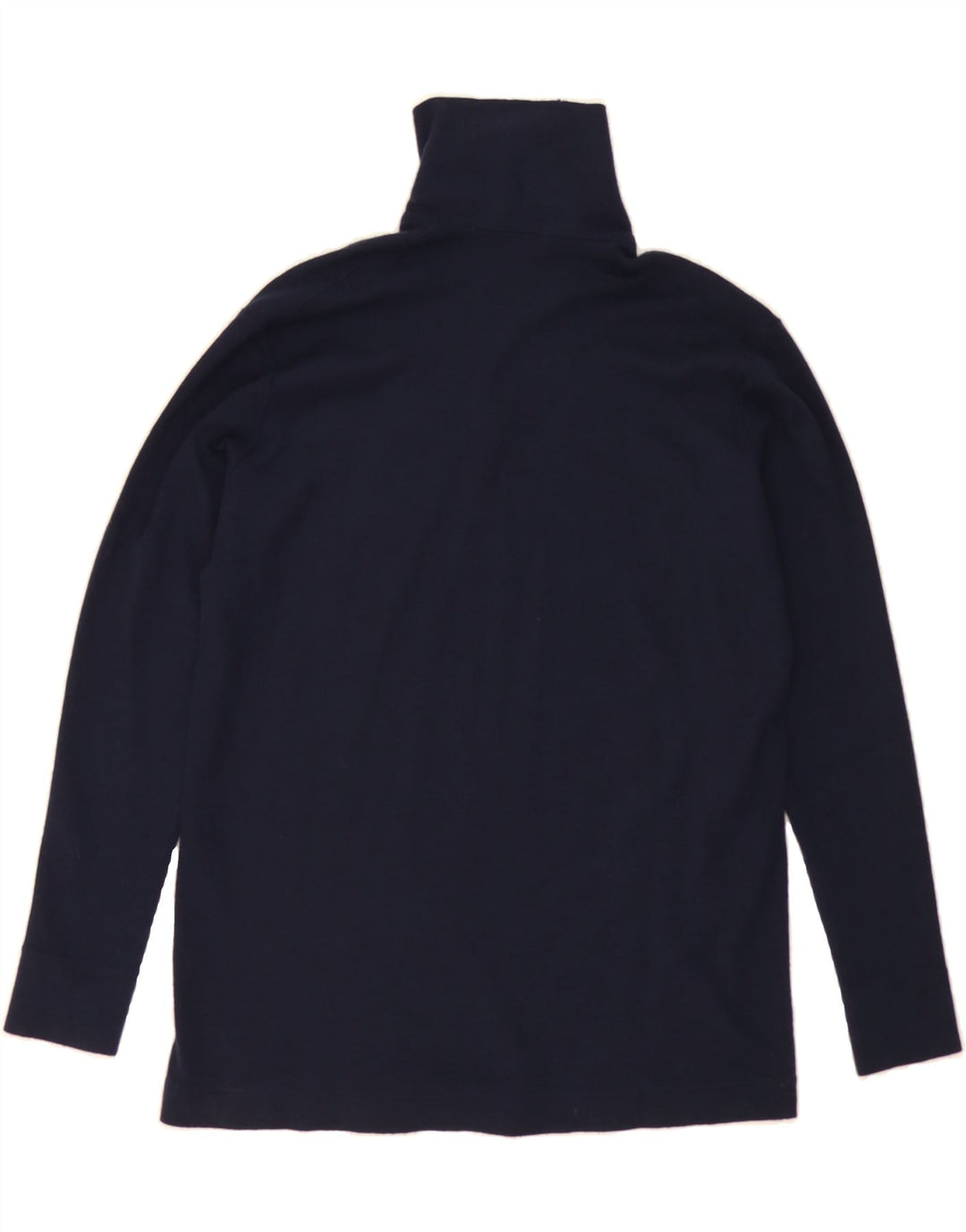 FILA Womens Zip Neck Jumper Sweater UK 14 Medium Navy Blue Wool Vintage Fila and Second-Hand Fila from Messina Hembry 