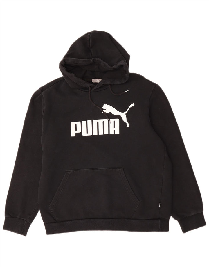 Puma Grafisk hættetrøje til mænd mellem sort bomuld