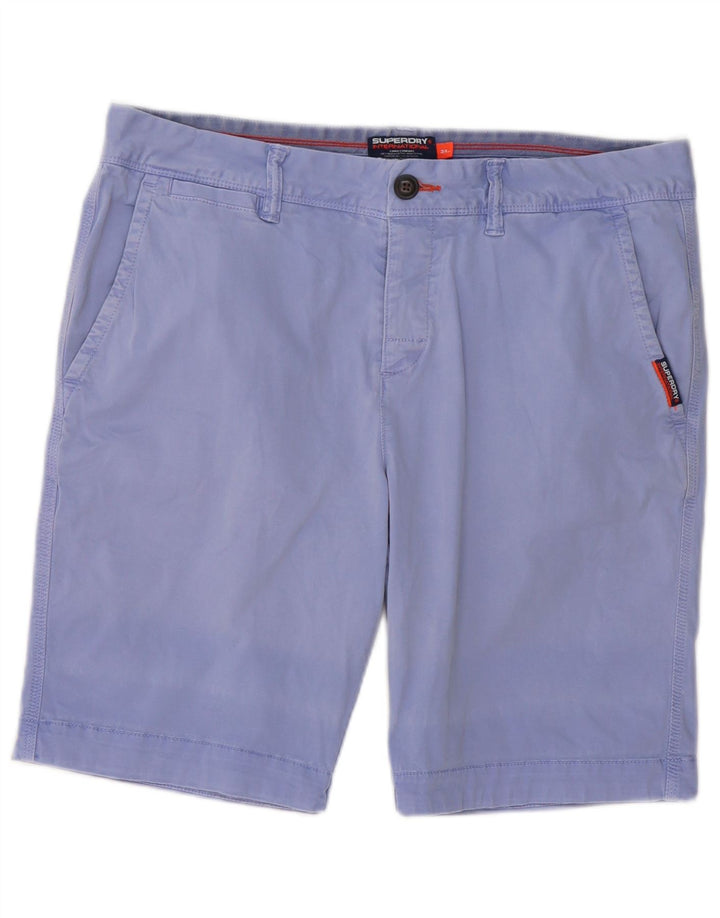 Superdry Chino Shorts til mænd W34 Large Purple Bomuld