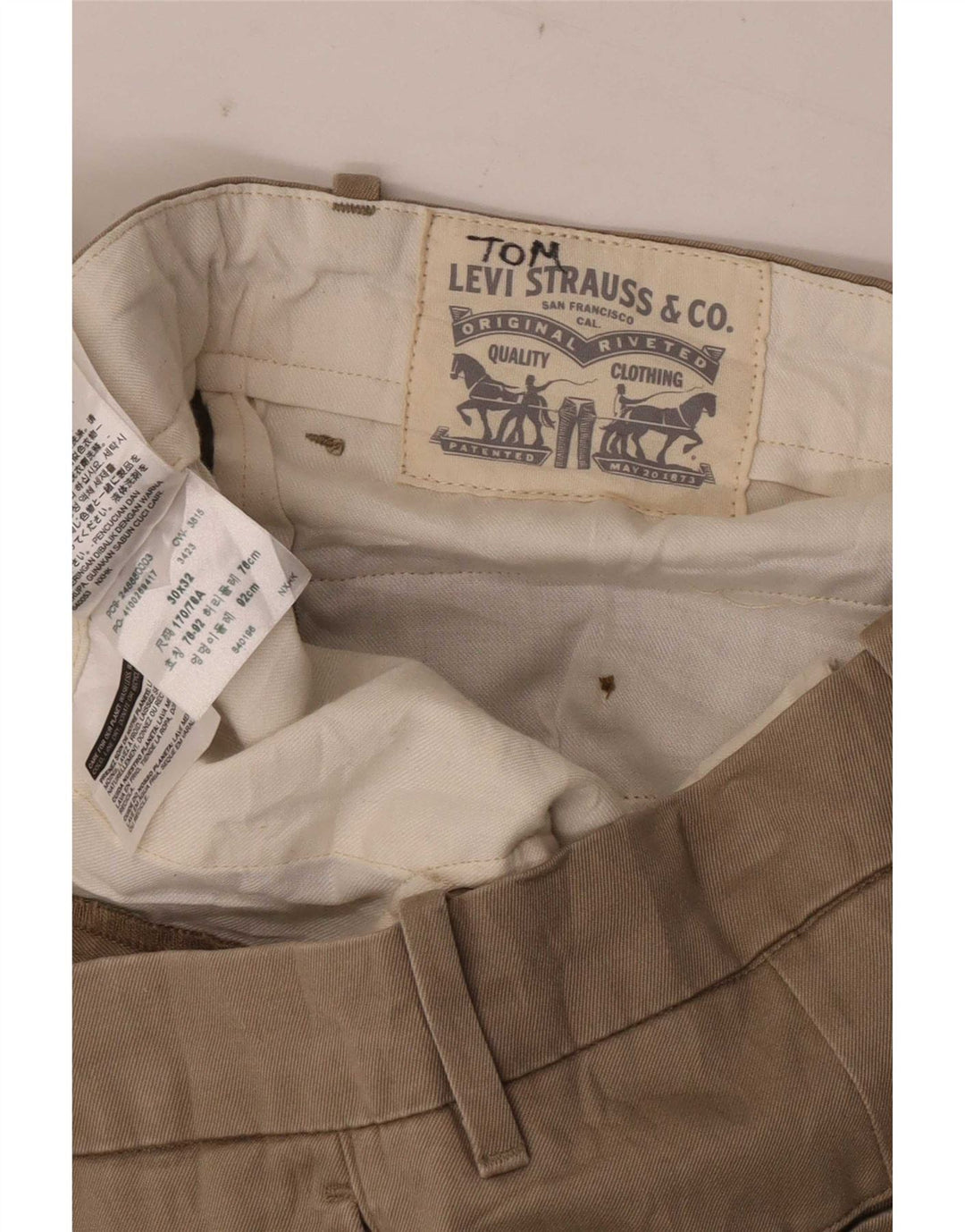 Levi's Slim Chino-bukser til mænd W30 L32 Beige bomuld