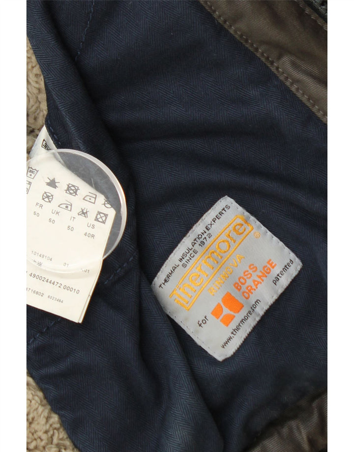 HUGO BOSS Herre Militærjakke IT 50 Stor Brun Bomuld