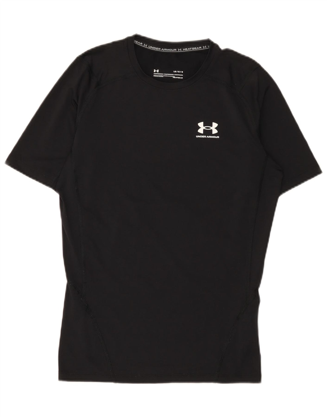 Under Armour Herre Compression T-Shirt Top Stor Sort Polyester