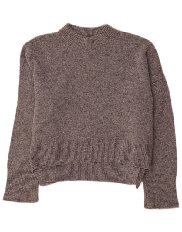Whistles Dame Oversized Turtle Neck Jumper Sweater UK 10 Small Grey Uld