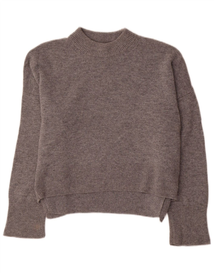 Whistles Dame Oversized Turtle Neck Jumper Sweater UK 10 Small Grey Uld