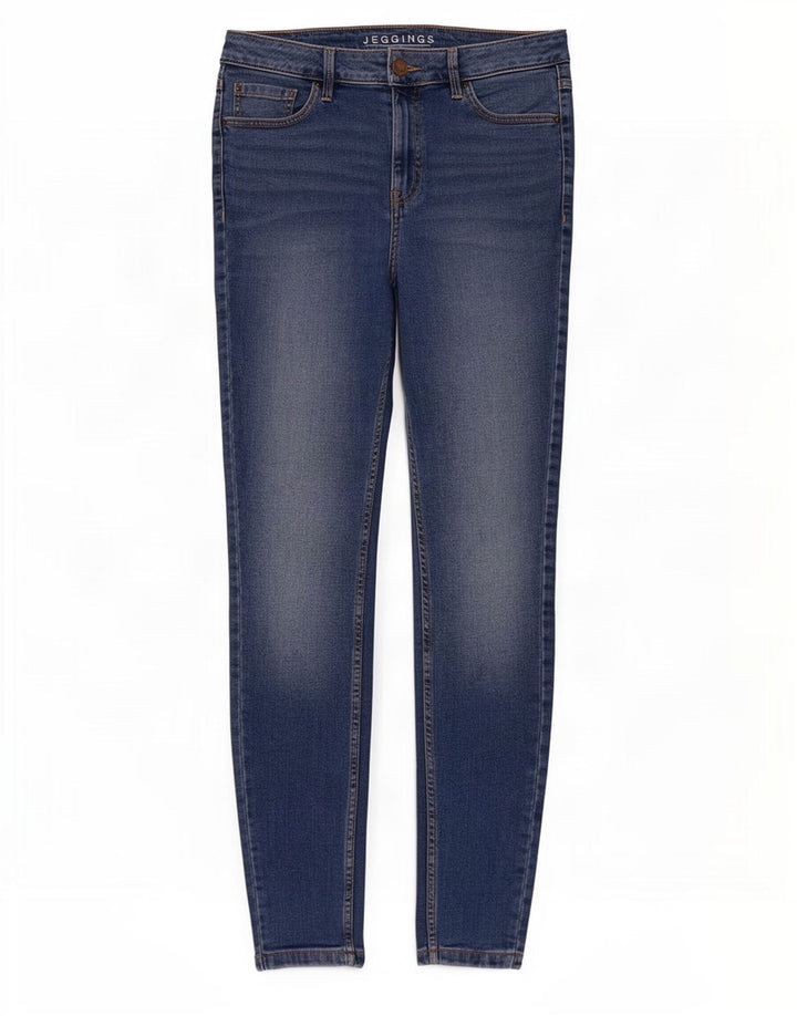 Marks & Spencer Dame Jegging Jeans UK 12 Medium W30 L30 Blå Bomuld