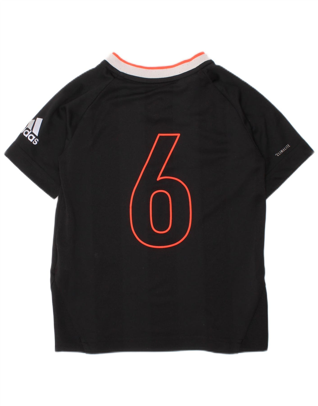ADIDAS Boys Climalite T-Shirt Top 4-5 år Lille sort polyester
