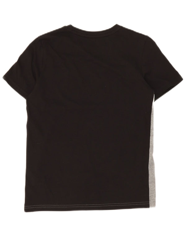 Puma Boys Grafisk T-Shirt Top 11-12 år Sort Colourblock Bomuld