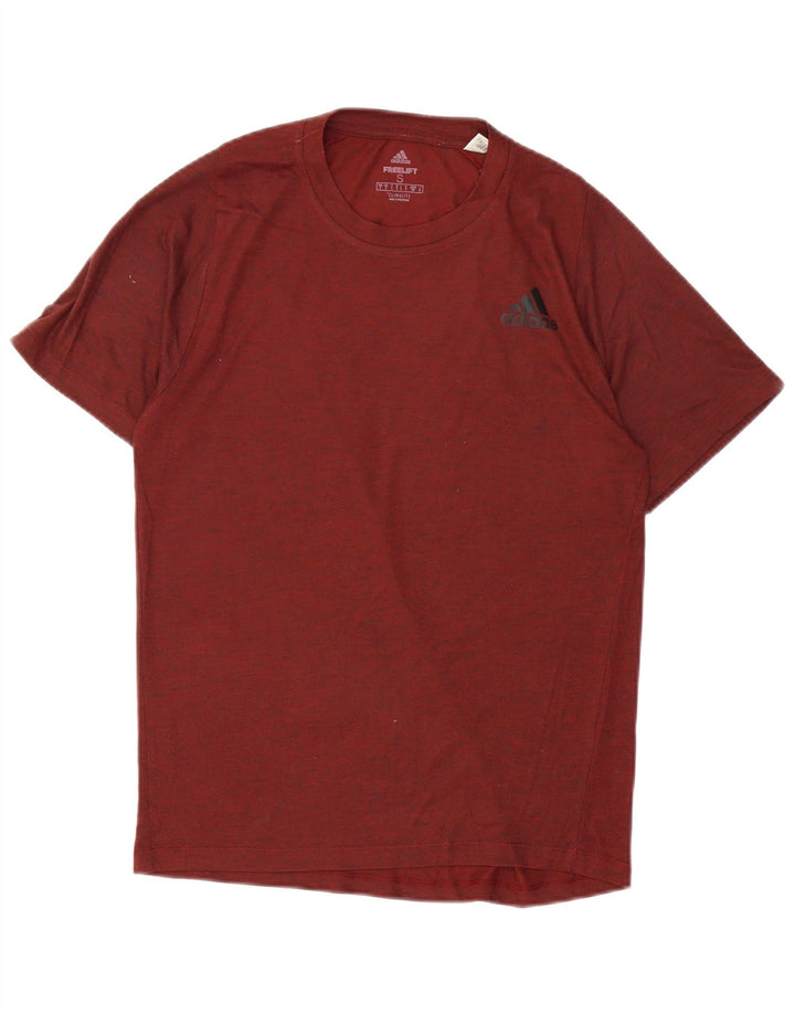 Adidas Herre Climalite T-Shirt Top Lille Brun Flecked