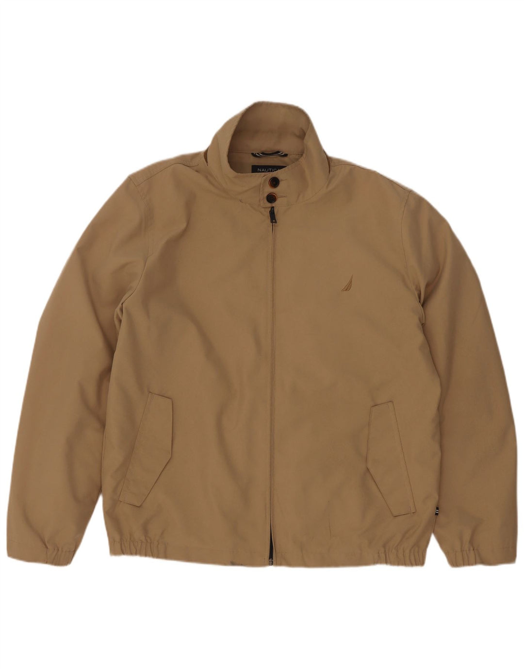 Nautica Herre Bomber Jacket UK 38 Medium Beige Polyester