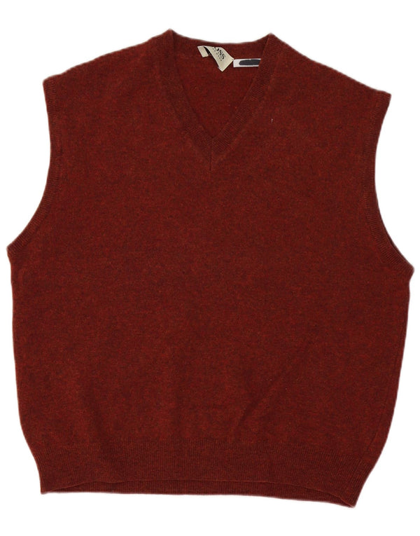 Hugo Boss Herrevest Tank Top UK 42 Stor Brun Uld