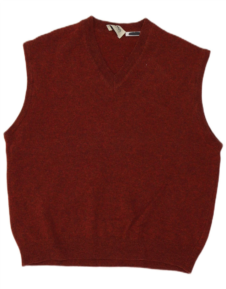 Hugo Boss Herrevest Tank Top UK 42 Stor Brun Uld