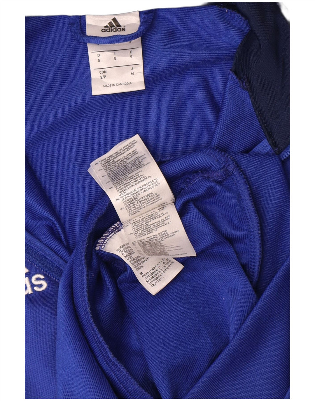 Adidas Herre grafisk træningsdragt Top jakke Lille blå Colourblock Polyester