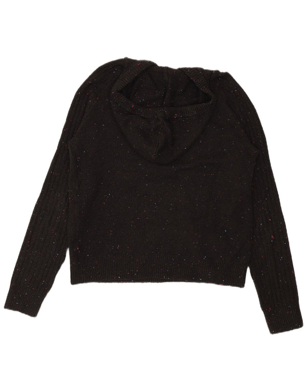 Marks & Spencer Womens Oversized Jumper Sweater UK 6 XS Black Flecked