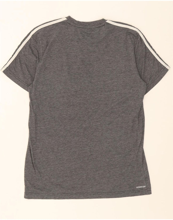 ADIDAS Mens Aeroready T-Shirt Top Medium Grey Polyester Vintage Adidas and Second-Hand Adidas from Messina Hembry 