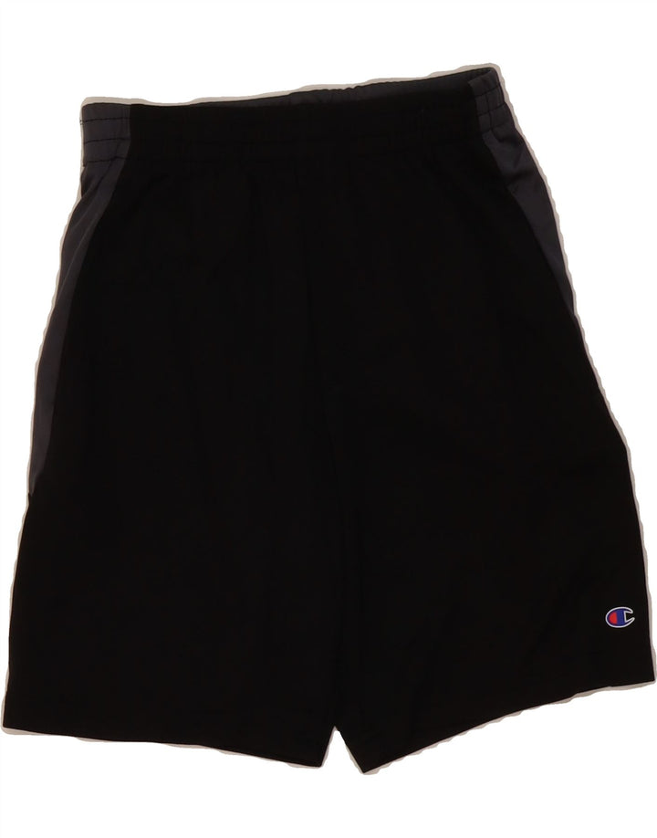 CHAMPION Boys Sport Shorts 10-11 Years  Black Colourblock Polyester Vintage Champion and Second-Hand Champion from Messina Hembry 