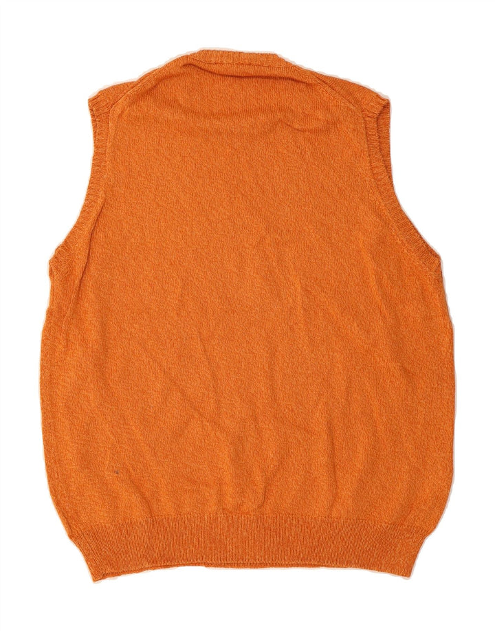 HENRY COTTONS Mens Vest Tank Top XL Orange Cotton Vintage Henry Cottons and Second-Hand Henry Cottons from Messina Hembry 