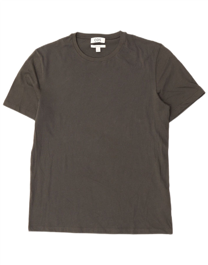 Cos Herre Regular T-Shirt Top Medium Khaki Bomuld