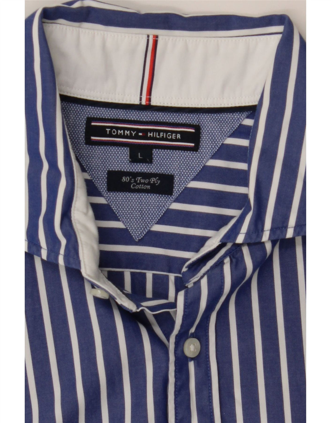 Tommy Hilfiger Herreskjorte Stor blåstribet bomuld