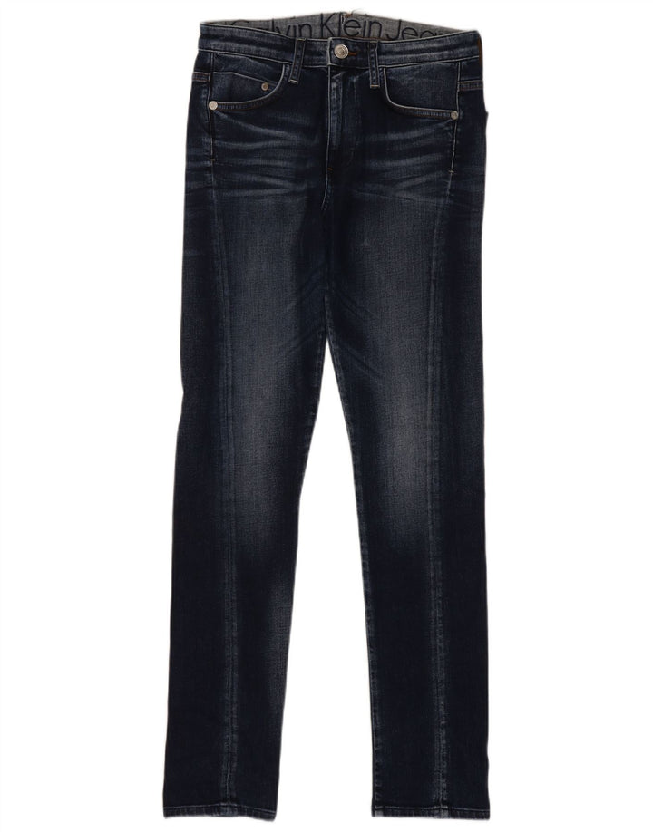 Calvin Klein Dame Slim Jeans W29 L30 Marineblå Bomuld