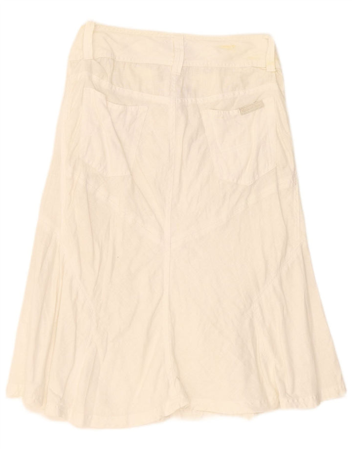 Marlboro Classics Dame A-Line nederdel EU 42 Large W30 White Linen