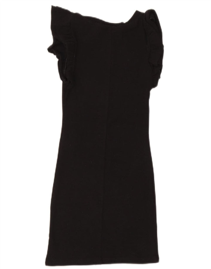 Zara Womens Sheath Dress UK 10 Small Black Bomuld