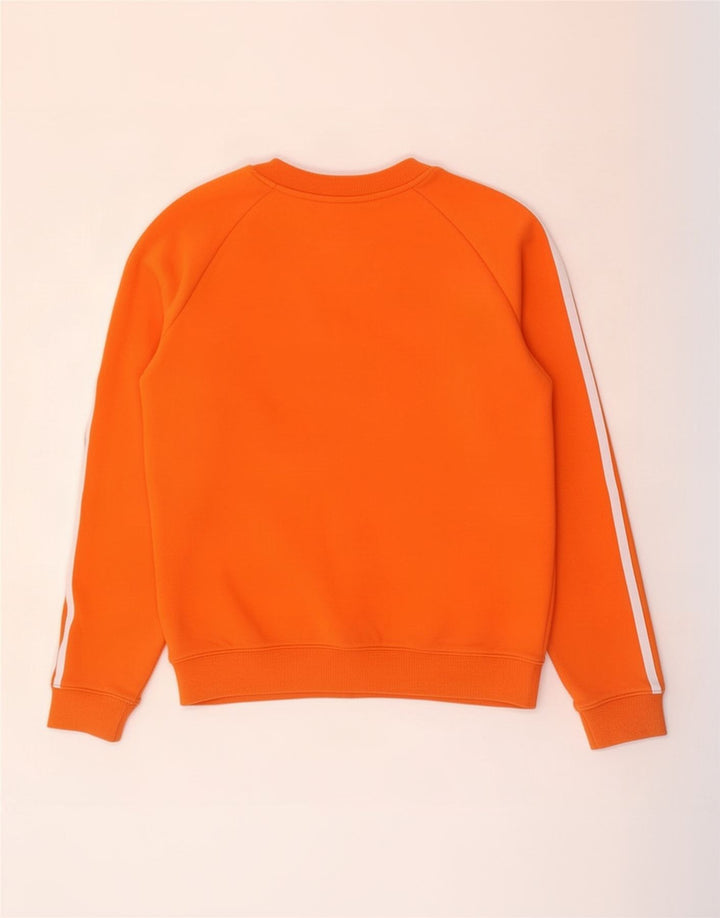 Adidas Dame Sweatshirt Jumper UK 14 Medium Orange Bomuld