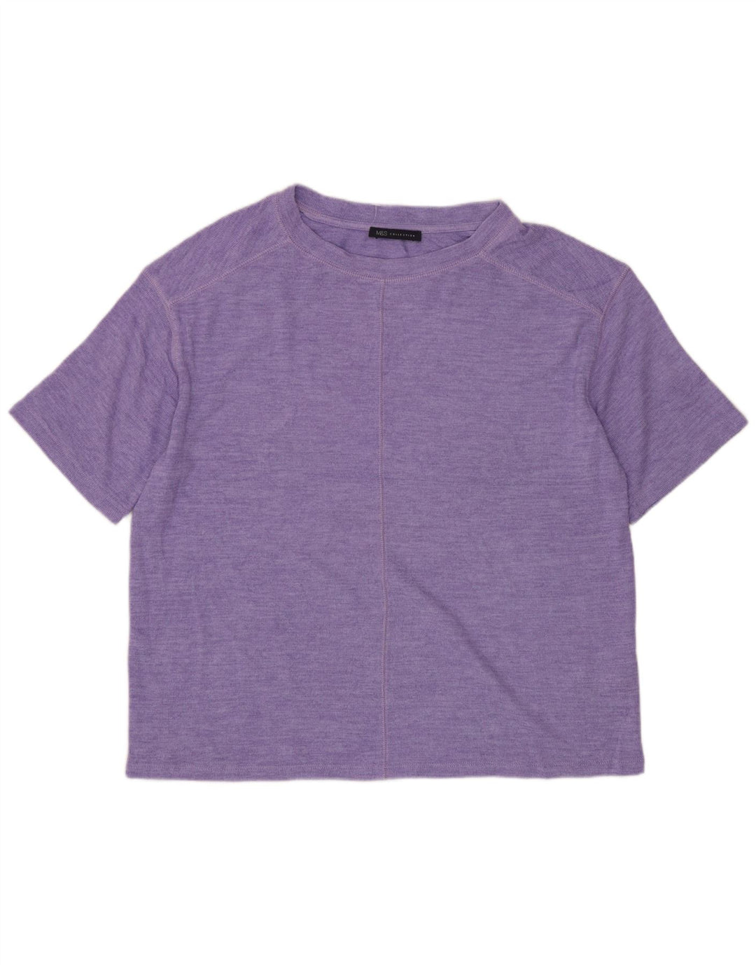 MARKS & SPENCER T-shirt top til kvinder UK 12 Medium Purple Viscose