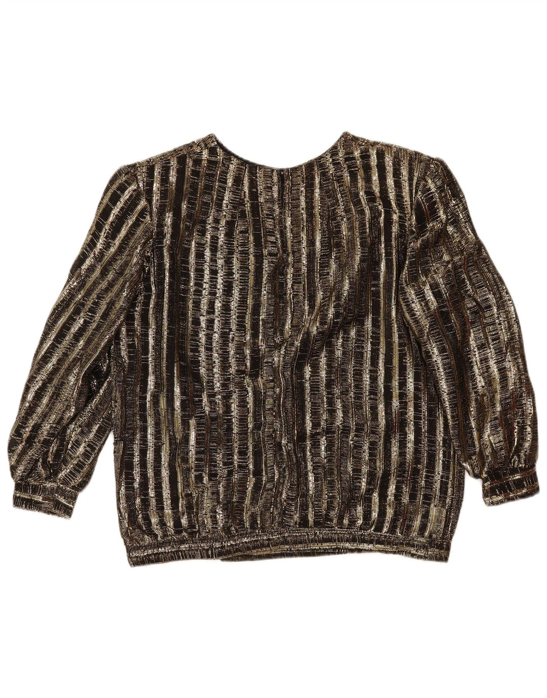 Vintage kvinders 2-delt nederdelsæt UK 14 Medium W29 Brun stribet