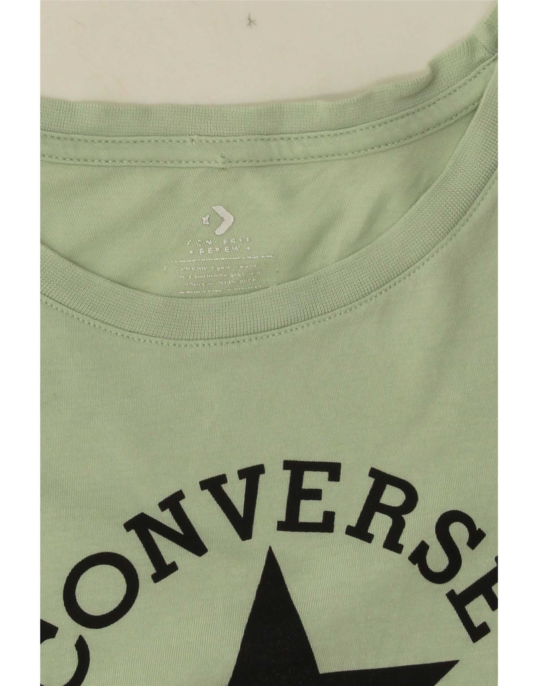 Converse Graphic T-Shirt Top UK 10 Small Green