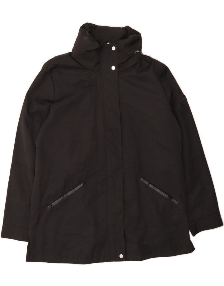 RALPH LAUREN Womens Windbreaker Jacket UK 16 Large Black Cotton Vintage Ralph Lauren and Second-Hand Ralph Lauren from Messina Hembry 