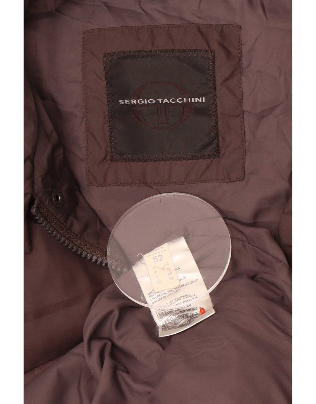 Sergio Tacchini Herre polstret jakke IT 52 XL Brun polyamid
