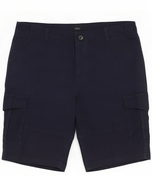 M&Co Herre Cargo Shorts Large W36 Navy Blue Cotton