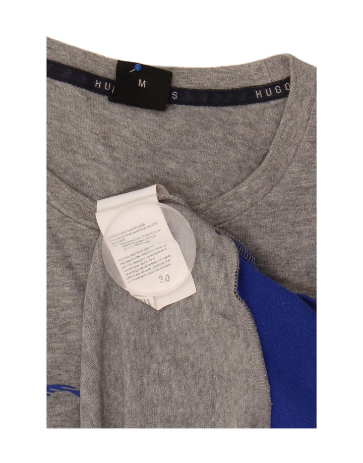 Hugo Boss Herre Grafisk Top Langærmet Medium Grey Flecked Bomuld