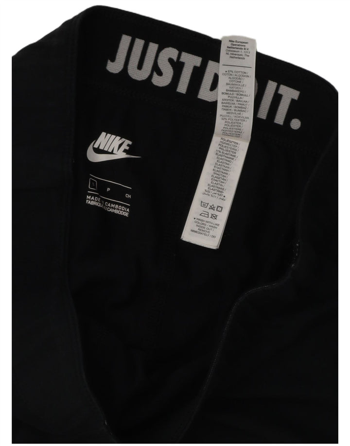 NIKE Womens Graphic Leggings UK 8 Small  Navy Blue Cotton