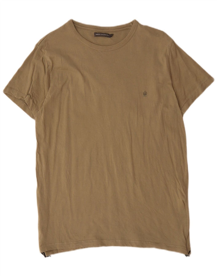 French Connection Herre T-Shirt Top Stor Khaki Bomuld